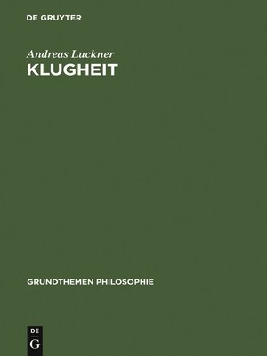 cover image of Klugheit